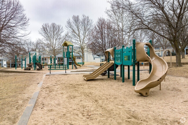 Applewood Heights Park has plenty of up-to-date playground equipment.