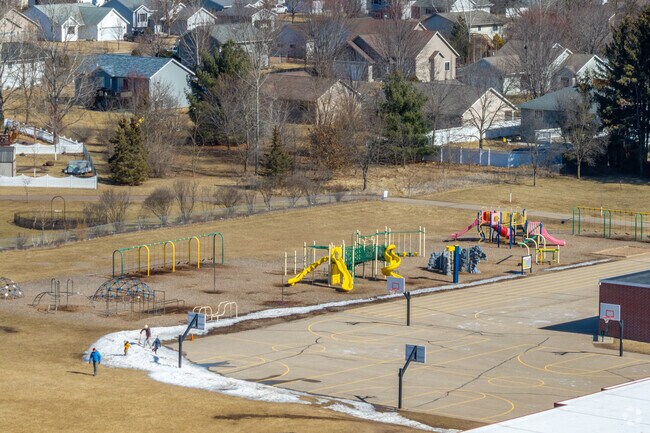 There is a large playground at Sherman Elementary School.