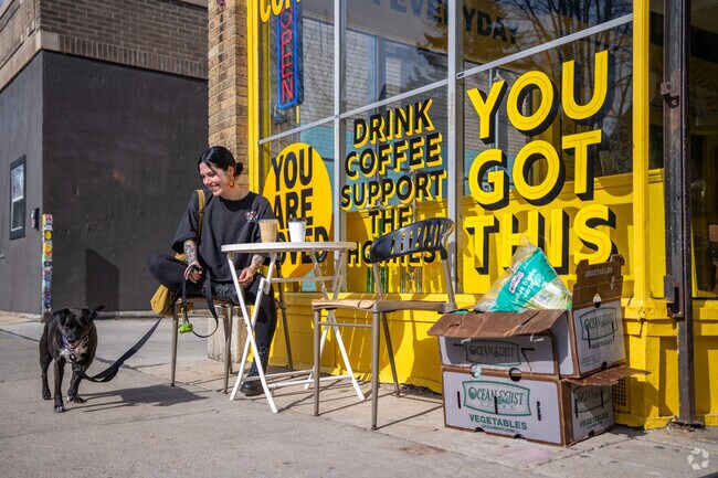 The Daily Bird Coffee shop is a local favorite for Riverwest residents in Milwaukee, WI.