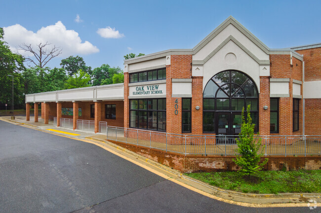 Exterior of Oak View Elementary School in Silver Spring.
