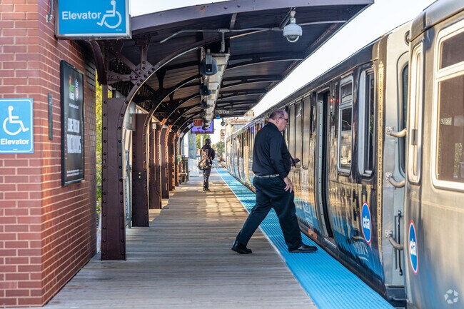 Hop on the 'L' from the Addison Brown Line in Saint Ben's.
