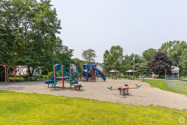 The playground area at the Witham Park in Newport, ME.