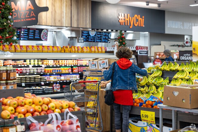 For cooking a meal at home, Shawnee shoppers grab groceries at Hy-Vee.