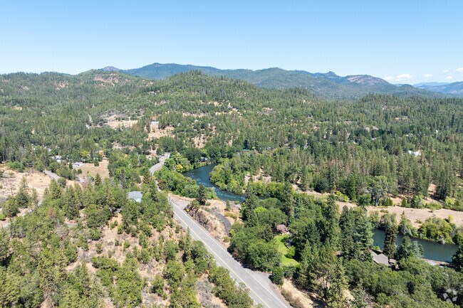 Trail is surrounded by beautiful scenery.