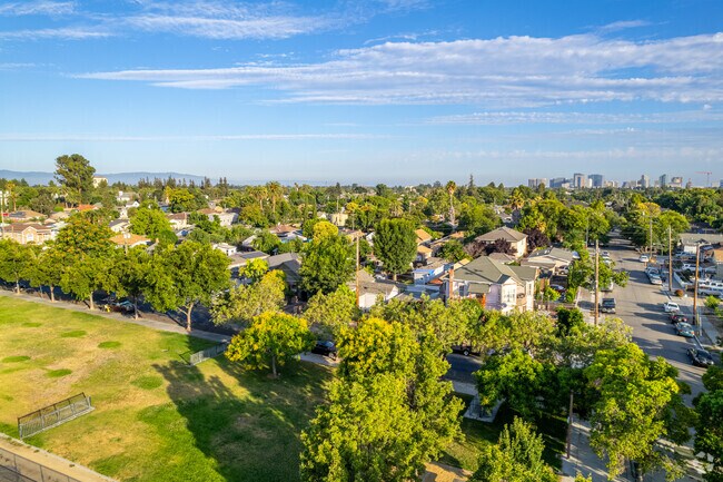 Elevated view showing Downtown San Jose.