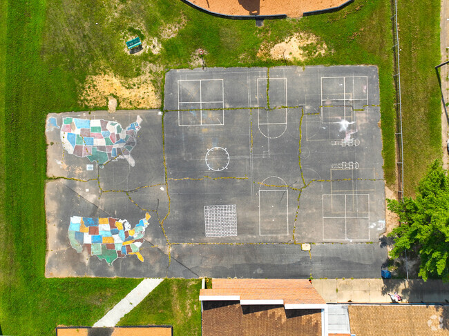 Blacktop at Cold Harbor Elementary School.
