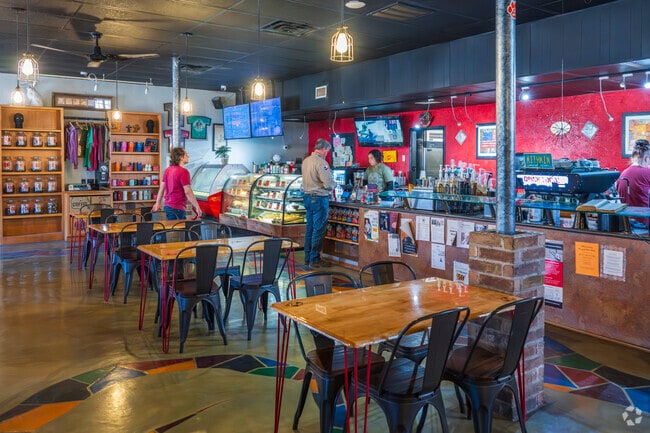 Artesia's historic storefronts house small, locally owned coffee shops like Kith and Kiln.