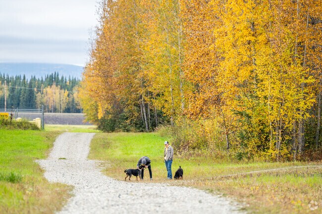 Moose Creek residents can enjoy the trails at Moose Creek Bluff with its vibrant backdrop.