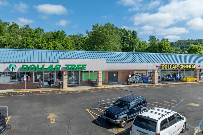 Corryville residents enjoy the convenience of nearby shopping options like Dollar Tree and Dollar General, both located within the same plaza.