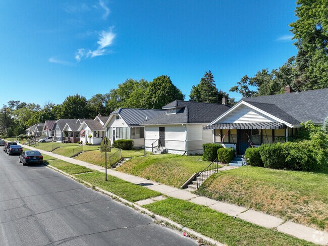 Rows of homes sit elevated off the street in some parts of Kennedy Park.