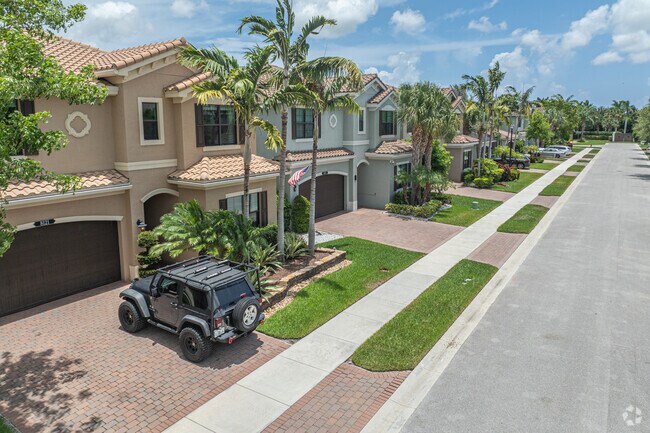 A row of elegant homes lines the peaceful streets of Tuscany.