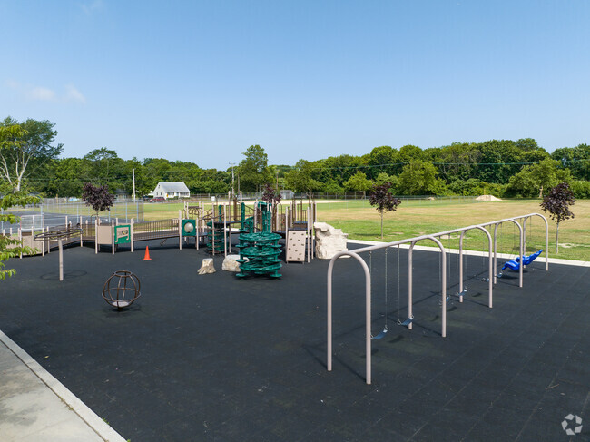 The big playground is the students favorite part of recess at Clayton Huey Elementary School.