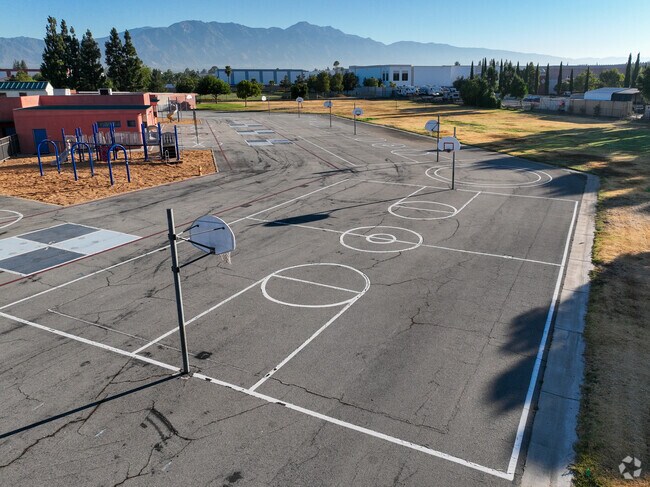 Practice your jump shot on the basketball courts at Bon View Elementary.