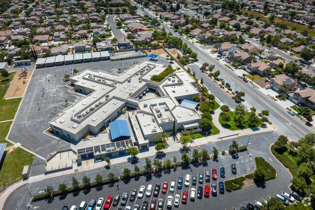 Cawston Elementary School in Hemet offers a sprawling campus when viewed from above.