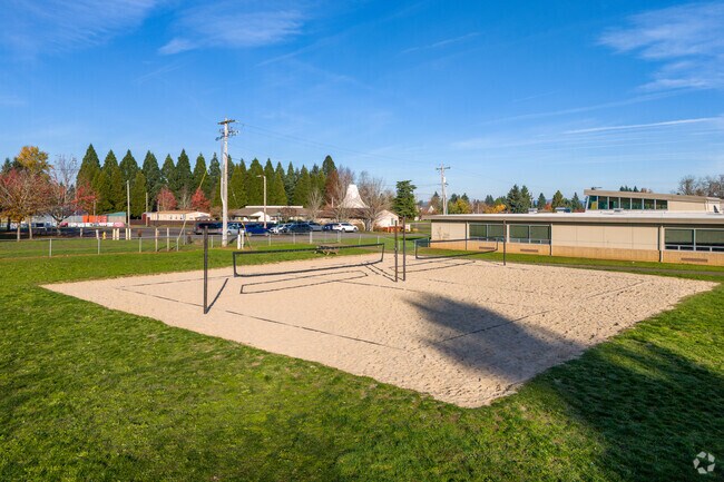 Sand volleyball is high on the list for outdoor sporting activities at LaCreole Middle School.