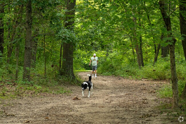 Grindstone Nature Area is a popular spot for residents of Meadows to walk their dogs off leash.