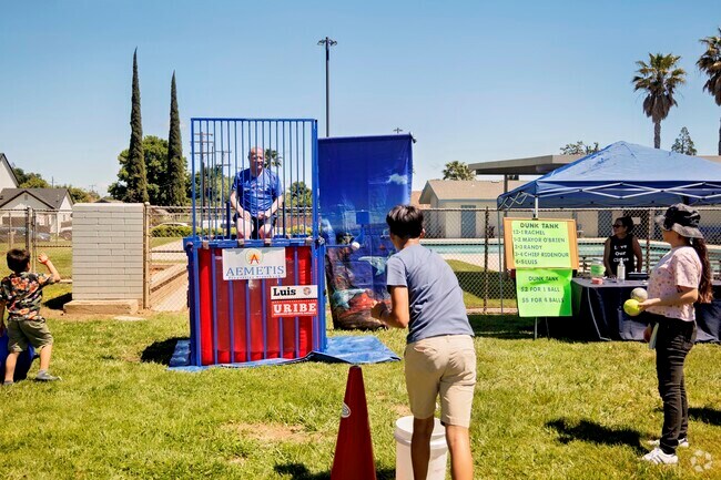 Get dunked at the the Founders Day Festival in the City of Riverbank.