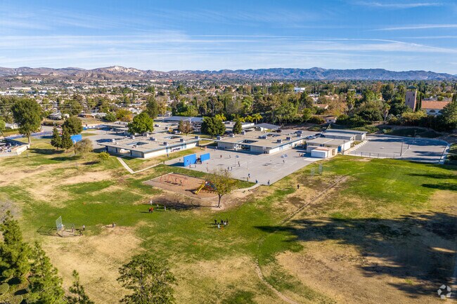 There is a large grass area for students at Madera Elementary School to run and play in.