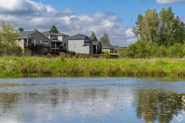 Brush Praire residents enjoy peaceful views of nature from their back porch.