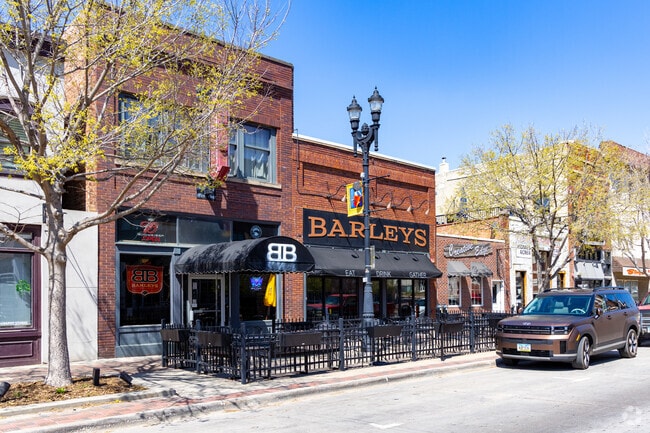 There are many shopping and dining options on W. Broadway near Kimball Park.