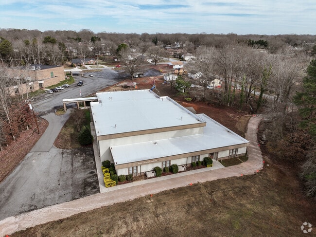 An aerial view of Faith Christian Academy in Kannapolis.