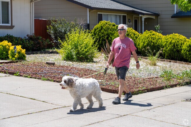 Morrill is a dog-friendly neighborhood where residents enjoy peaceful sidewalk strolls.