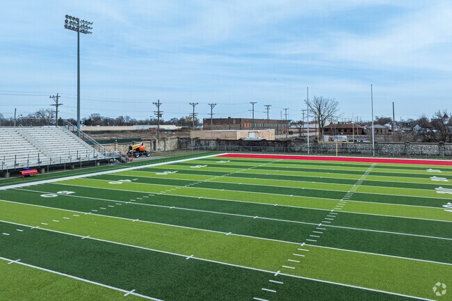 Horlick Athletic Field hosts the Racine Raiders, a semi-pro football team.