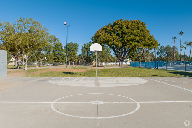 Basketball courts host friendly games between students at Neely Traditional Academy in Gilbert.