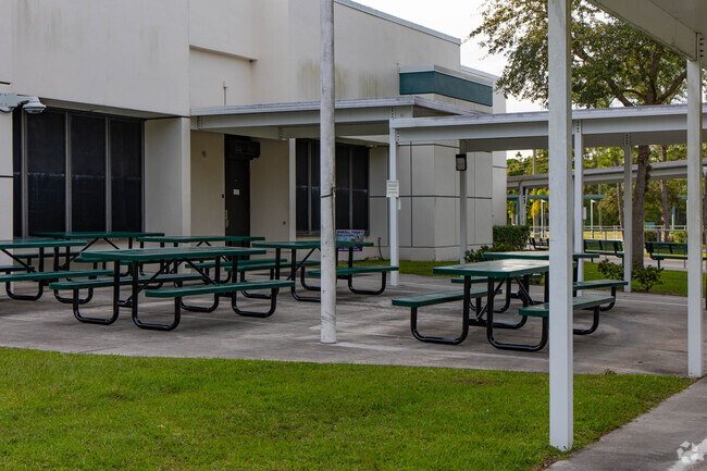 Rivers Edge Elementary students love to eat lunch outside during the warmer months.