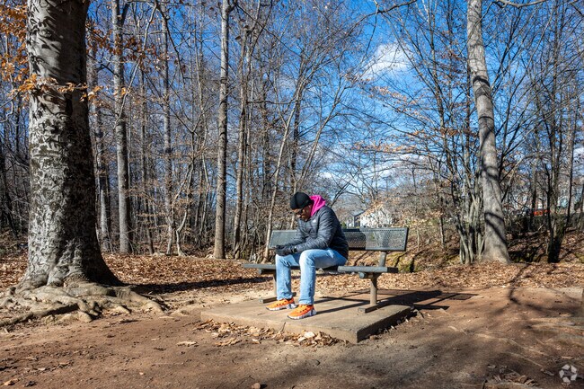 Oaks West Park in Greensboro has quiet space to enjoy reading a good book.