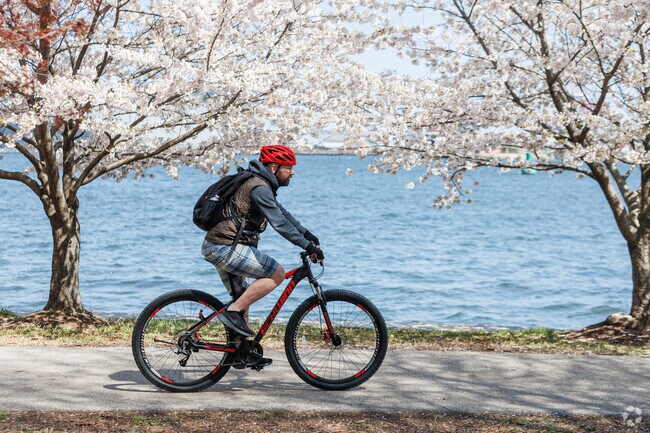 Take a leisurely spin around the Fort McHenry peninsula near Riverside.