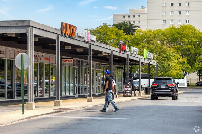 Stateway Gardens has lots of shopping and dining available at Lake Meadows Shopping Center.