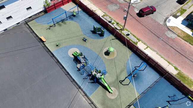 The Universal School campus has ample space for a playground.