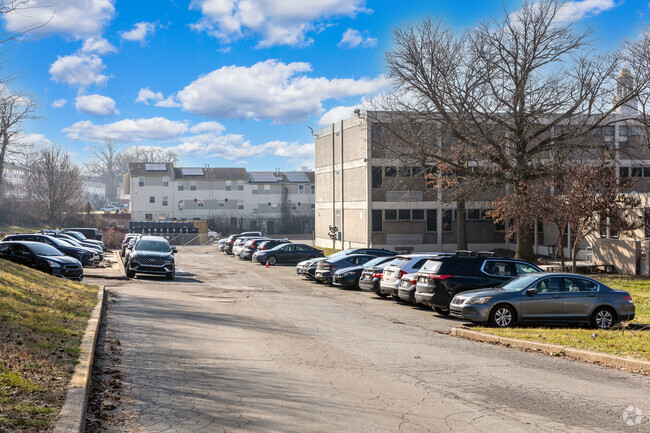 There is a nice parking lot at Alain Locke School.