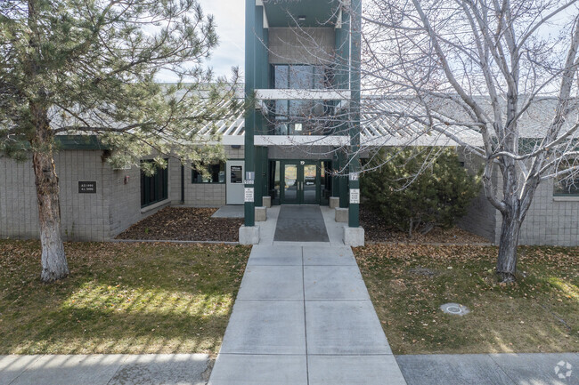 The front doors to Huffaker Elementary School.
