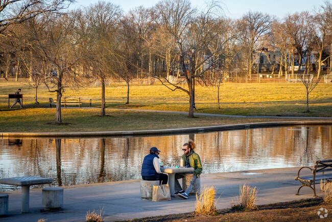 Playing Chess in Lincoln Park in West Side Jersey City, NJ.