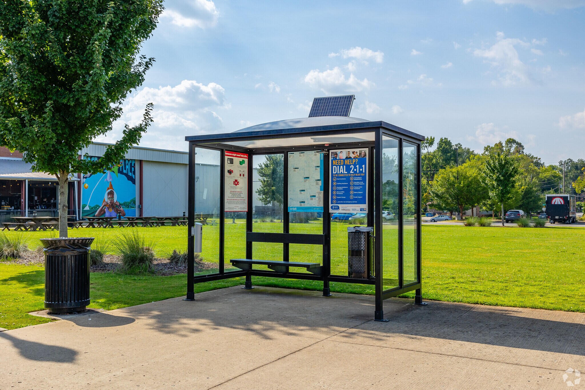 There are only a few bus stop sin West Huntsville to commute around the city.