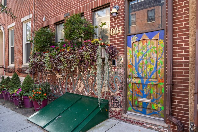 Some residents in the Hawthorne neighborhood add a splash of color to their homes.