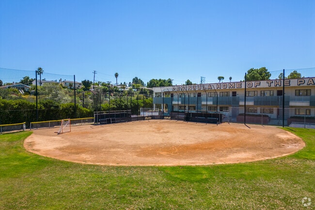 Students enjoy baseball games at Palos Verdes Peninsula High School's baseball diamonds.