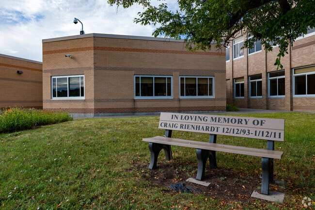 West Genesee Senior High School shows gratitude with a Dedication bench on campus.
