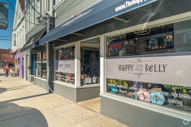 Happy Belly Cafe in the Athenia neighborhood is a famous coffee shop with residents.