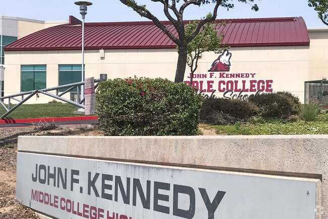 John F. Kennedy Middle College High School is home of the Timberwolves.