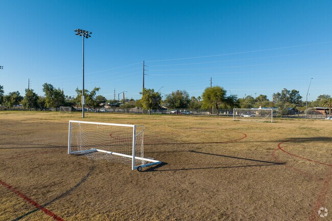 Booth-Fickett has a large soccer field.