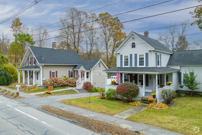 Many colonials in Sterling feature beautiful front porches.