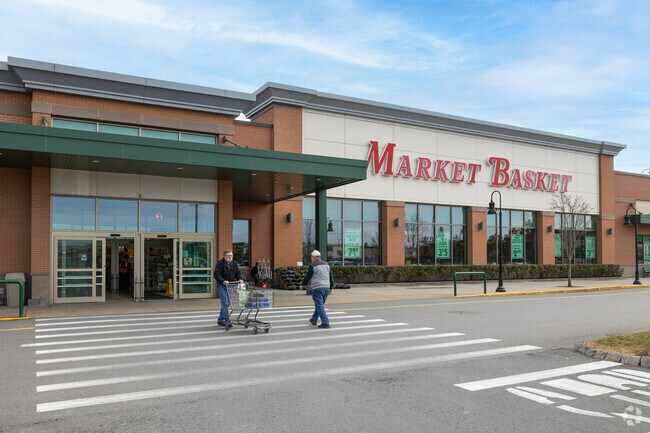 Gospel Hill residents can grab fresh produce at the nearby Market Basket.