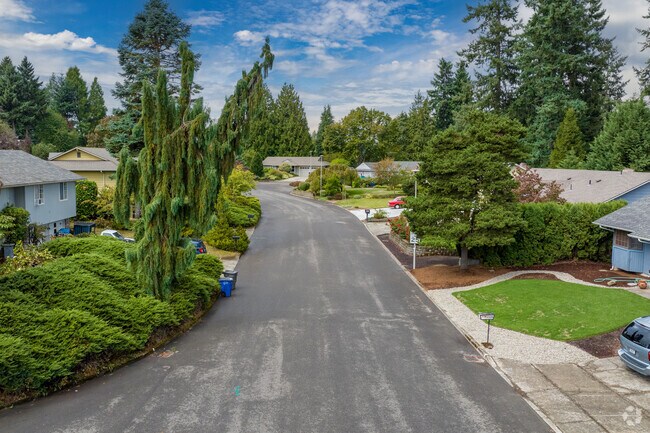 Tree lined streets weave their way through the Forest Ridge neighborhood.