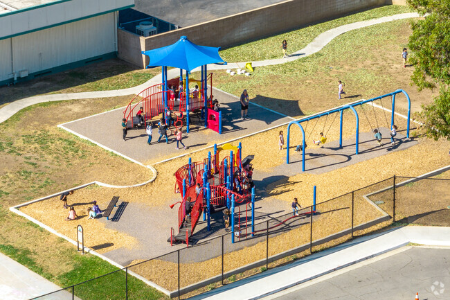The playground at Christa Mcauliffe Elementary is enticing that your kids won't want to leave.
