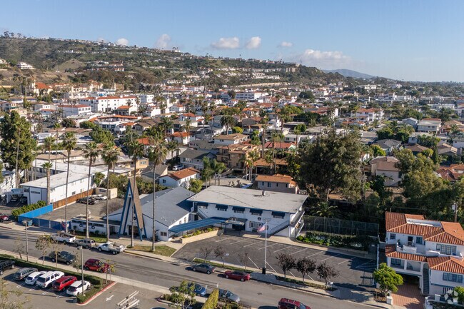 An elevated view of St. Michael's Christian Academy and the surrounding San Clemente landscape.