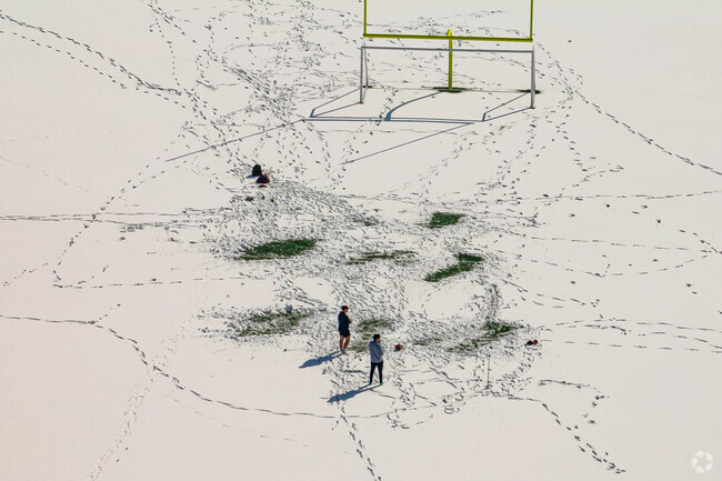 At Paul V Moore High School in Central Square, kids come to play ball even in the Winter.