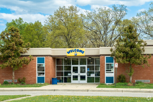 Here is the front entrance to Seneca Elementary School in Bowleys Quarters.